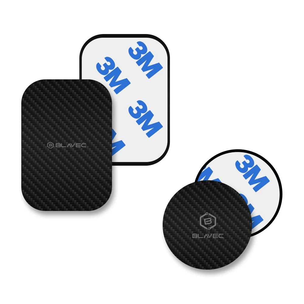 Blavec Metal Plate kovový pliešok pre magnetický držiak na mobil 2ks, carbon carbon