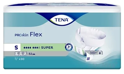 TENA Flex Super S 1×30 ks, inkontinenčné nohavičky s rýchloupevňovacím pásom