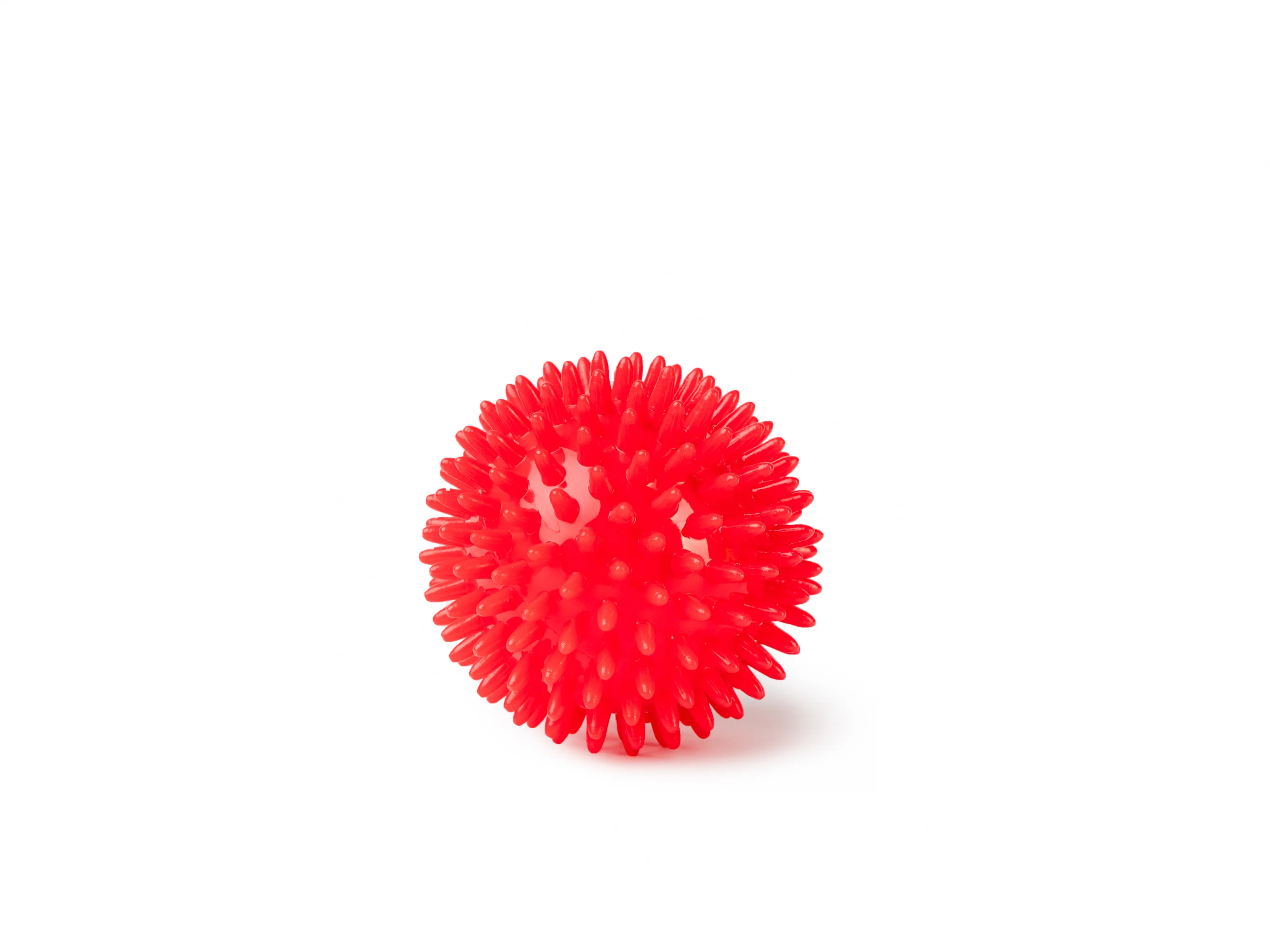 Rehabiq Masážna loptička ježko, 8 cm, červená 1 ks