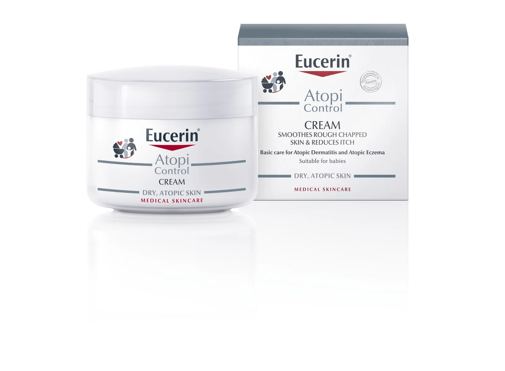 Eucerin AtopiControl Krém na tvár a telo 1×75 ml, pre suchú pleť
