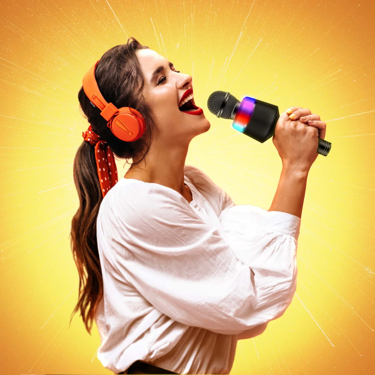 MG Sing Pro Bluetooth Karaoke mikrofón s reproduktorom, čierny