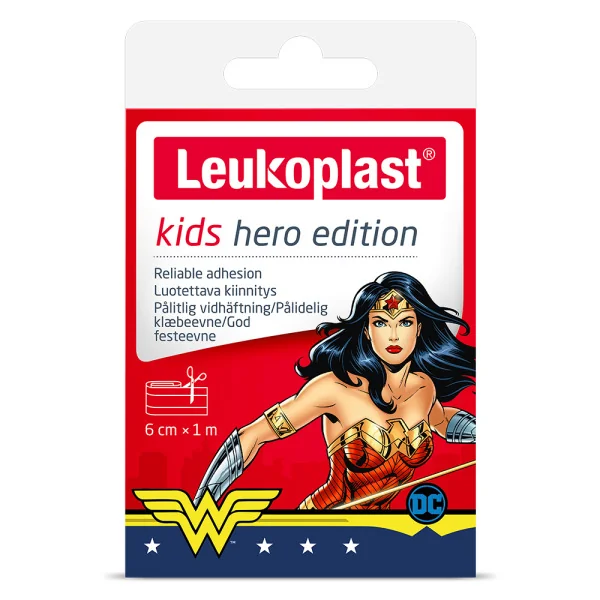 Leukoplast® kids Hero Edition Wonder Woman 1×1 ks, rozmer 6 cm×1 m