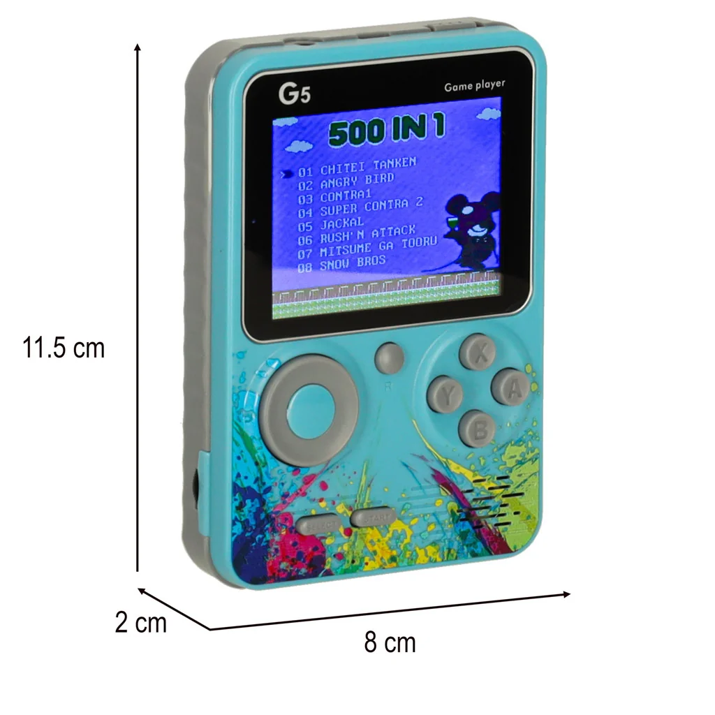 Eveon G5 Mini retro herná konzola, modrá