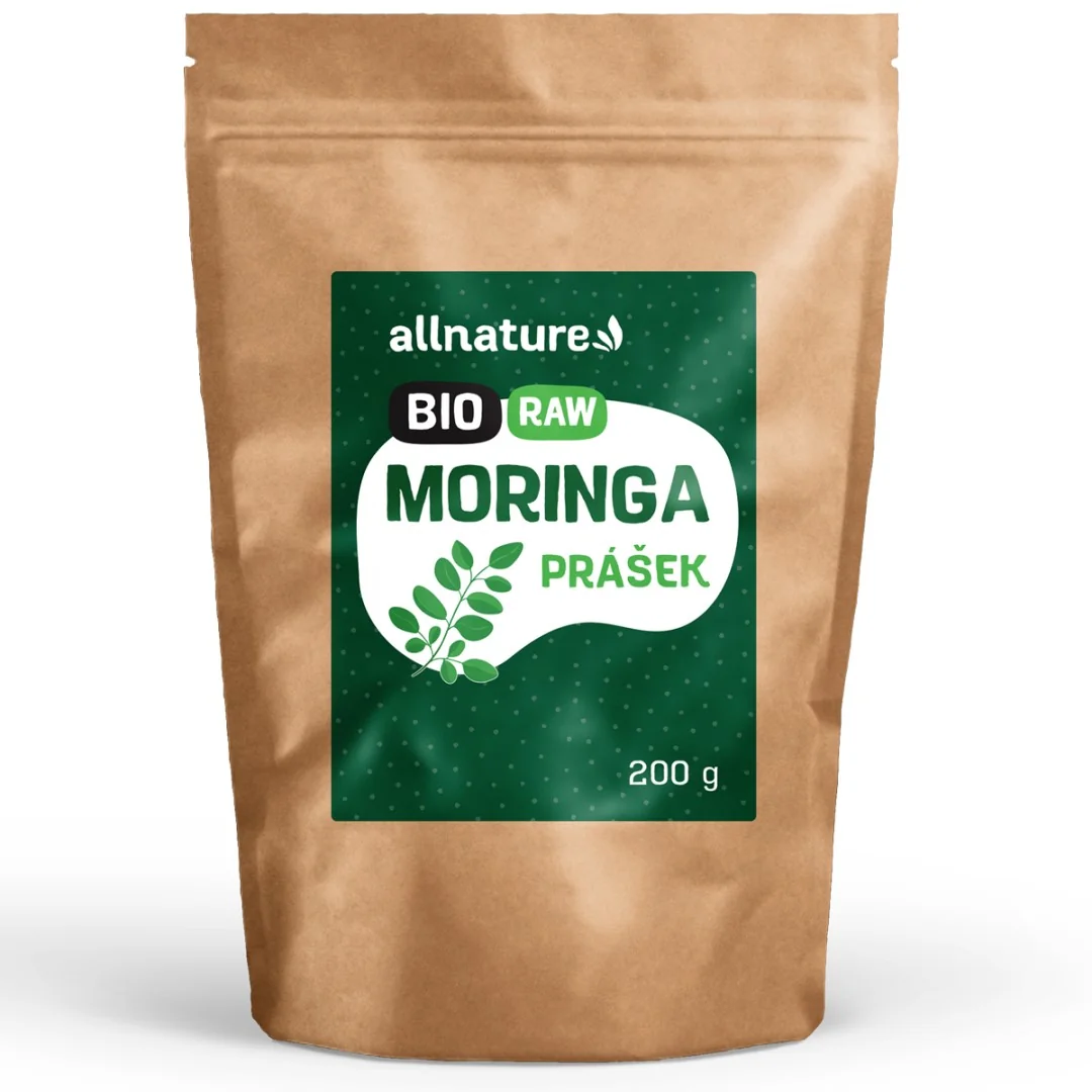 Allnature Moringa Prášok Raw 200g 1×200 g, moringa prášok