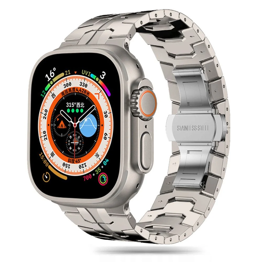 Tech-Protect Stainless Line remienok na Apple Watch 42/44/45/49mm titanium