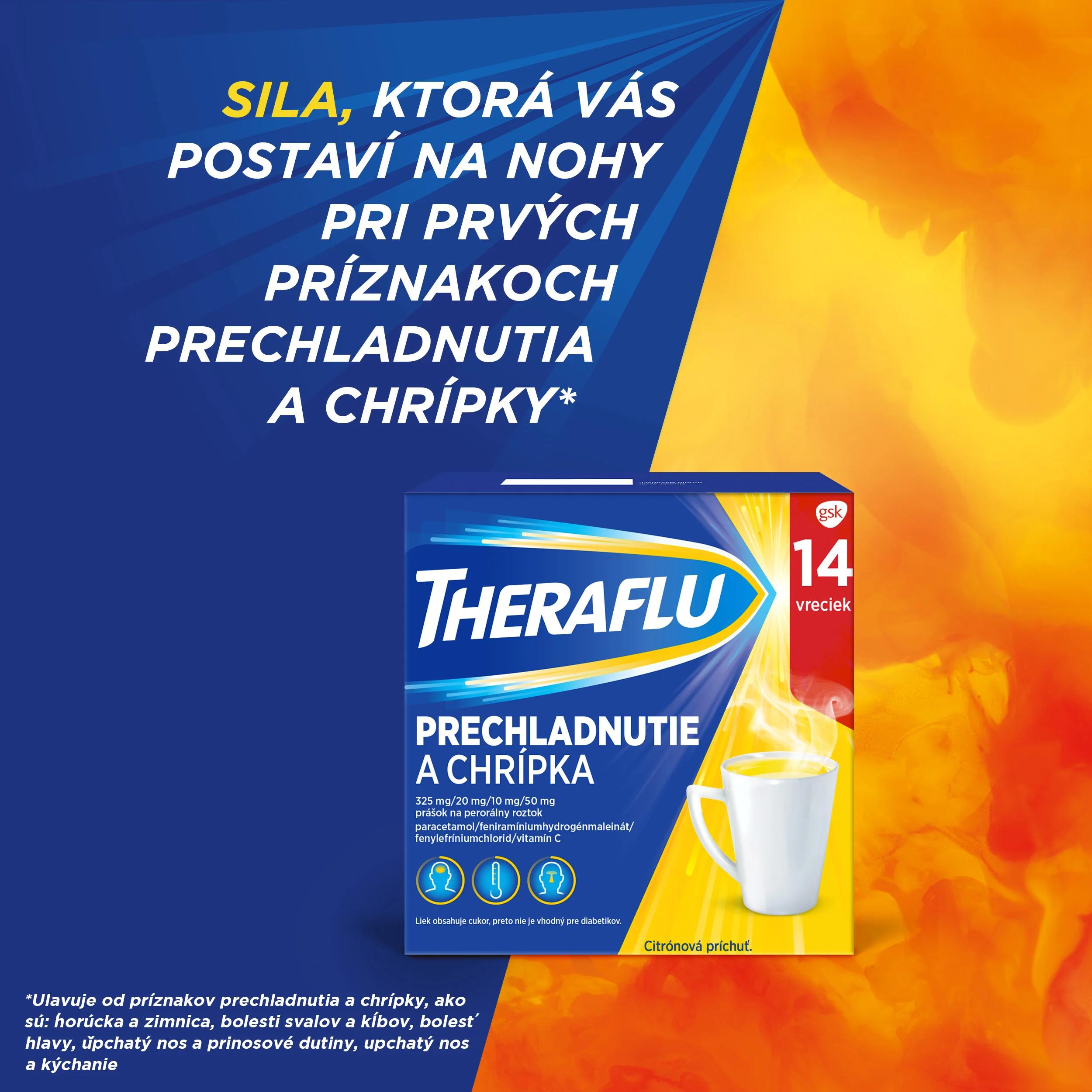 Theraflu Prechladnutie a Chrípka 1x14 ks