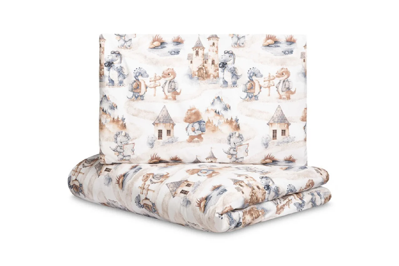 Mušelínové obliečky do postieľky 135x100, Dráčik modrý, jeans