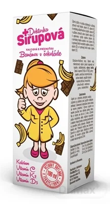 Doktorka Sirupová kalciový sirup 1×100 ml, s príchuťou Banánov v čokoláde