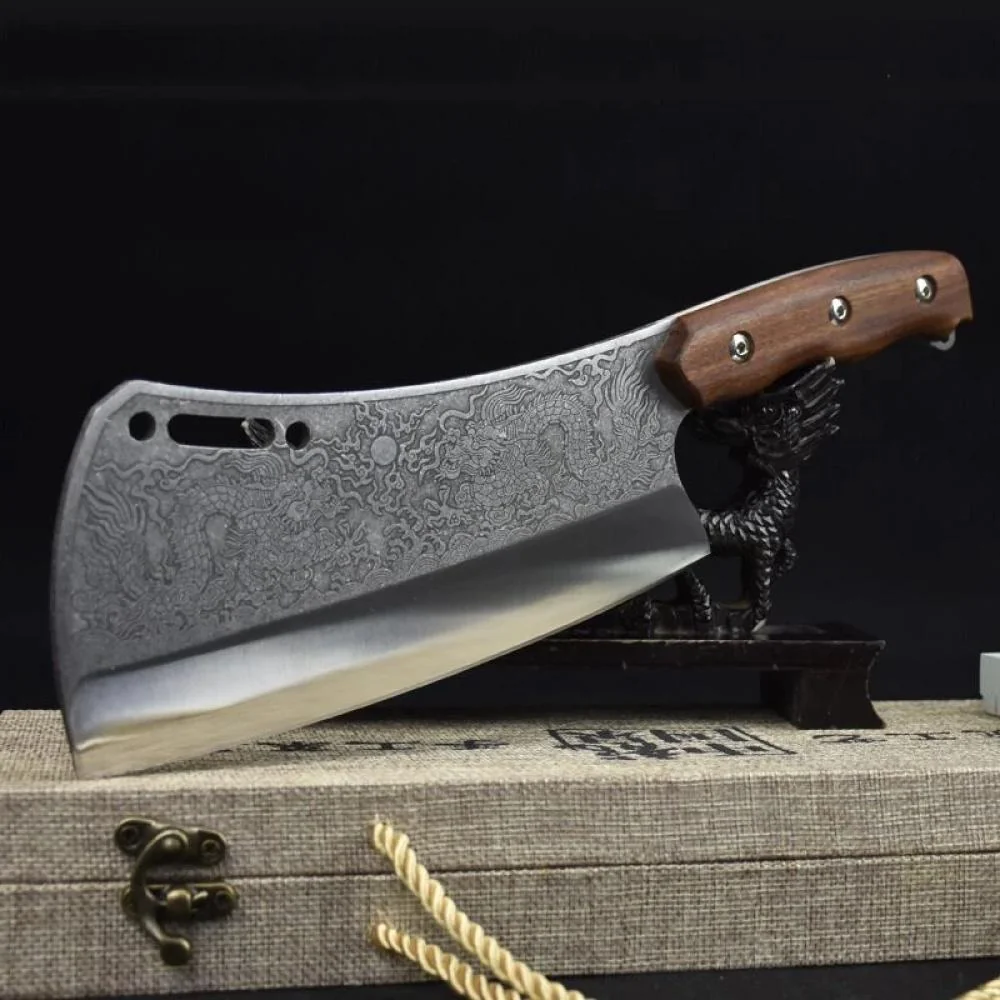Kuchynský sekáčik s potlačou čínskych drakov 1ks, Big Cleaver-32cm