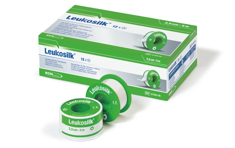 Leukosilk® náplasť na cievke, 2,5cm x 5m, 1x1 ks