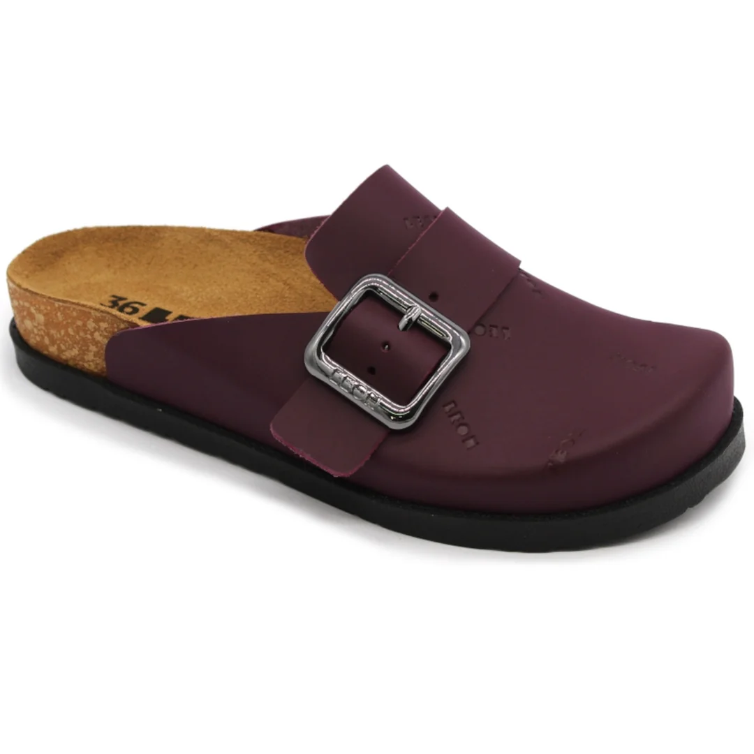 7000 Dámska zdravotná korková obuv uzavretá 37 - 24cm, bordová, 2,5 cm