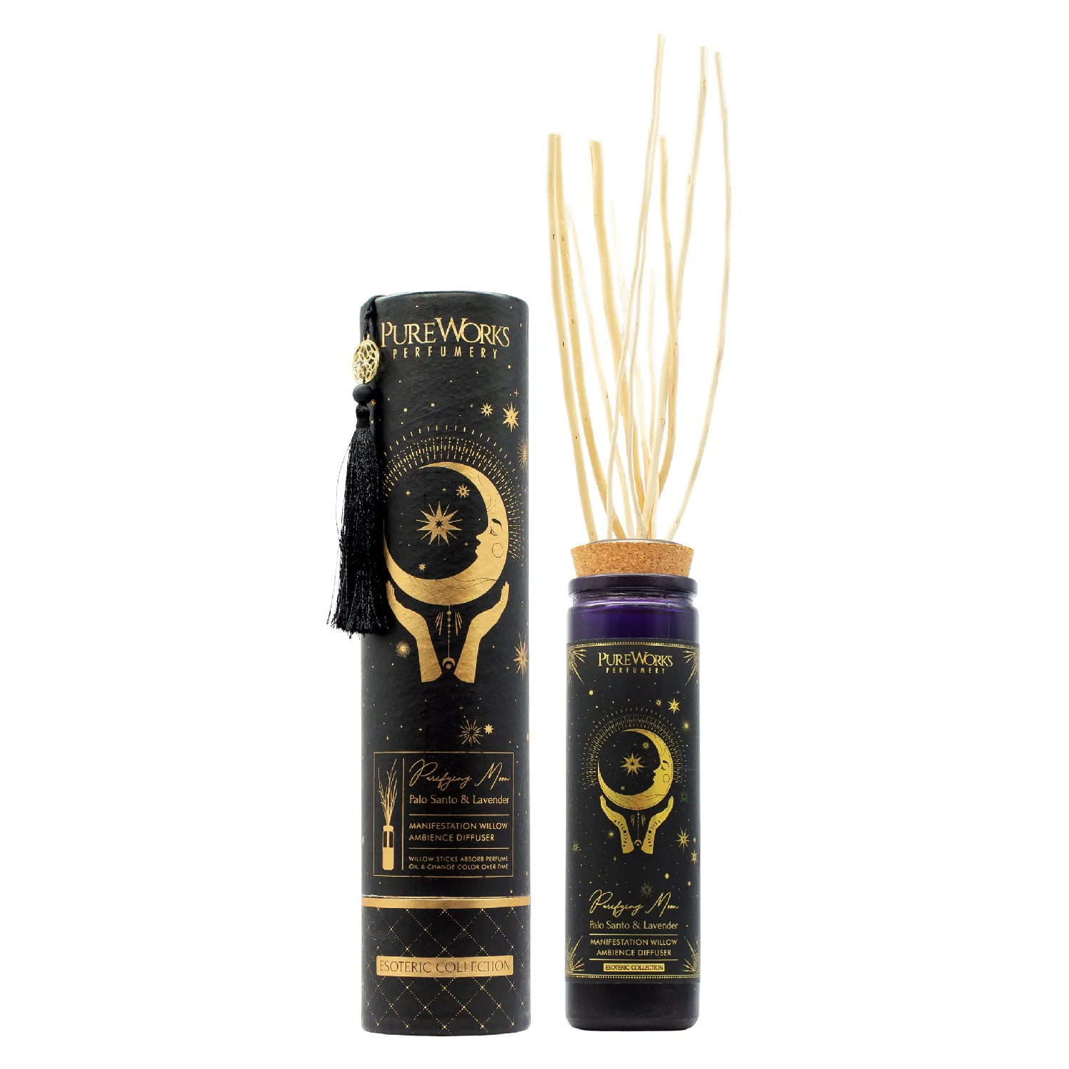 Organický difuzér s vŕbovými prútikmi Palo Santo & Lavender, 100 ml