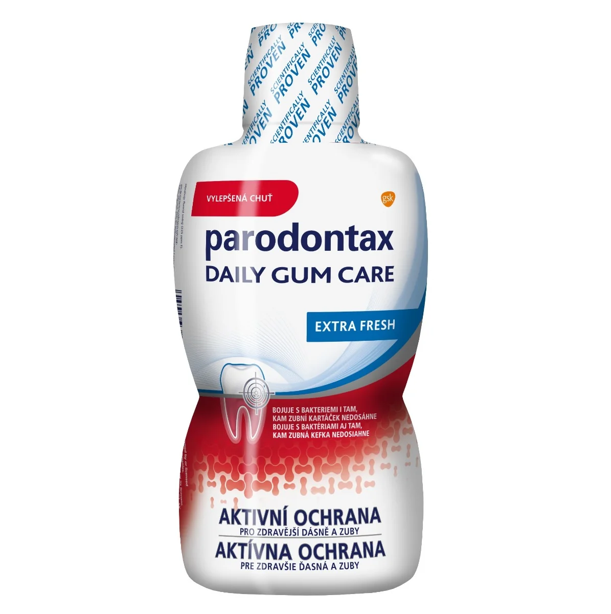 Parodontax DAILY GUM CARE EXTRA FRESH 1x500 ml, ústna voda proti zubnému povlaku