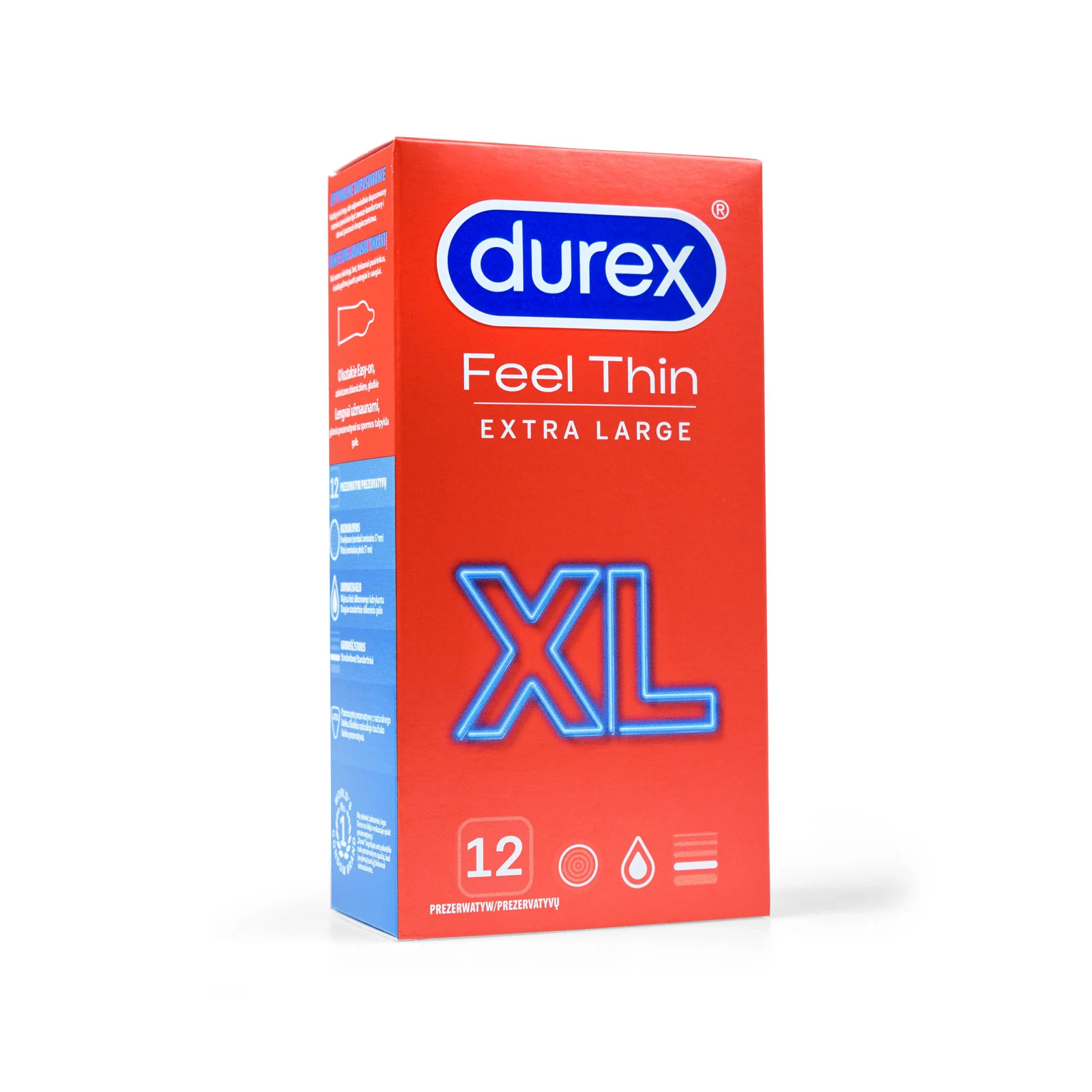 Kondómy - Durex Feel Thin XL 12 ks