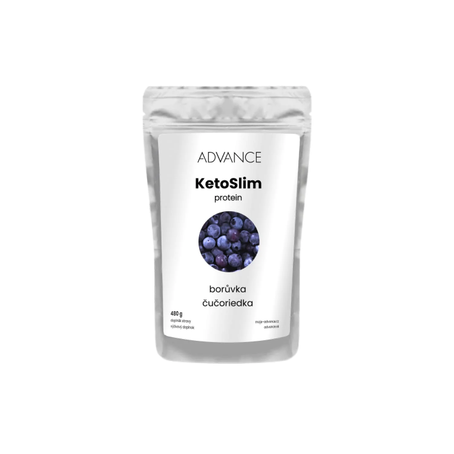 ADVANCE KetoSlim 480 g protein - príchuť čučoriedka 1×480 g, výživový doplnok