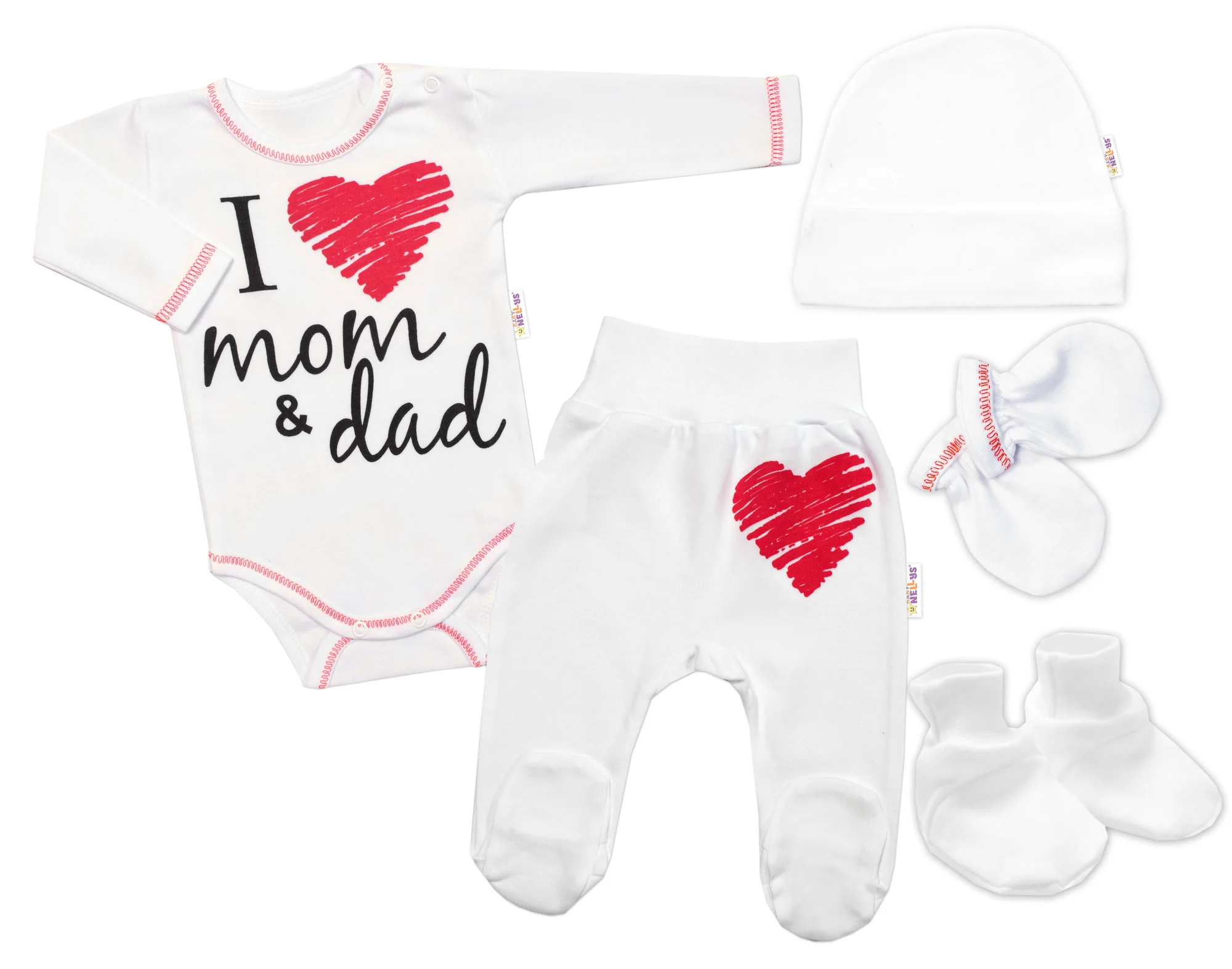 Súpravička do pôrodnice  I love mom & dad, veľ. 62, uni