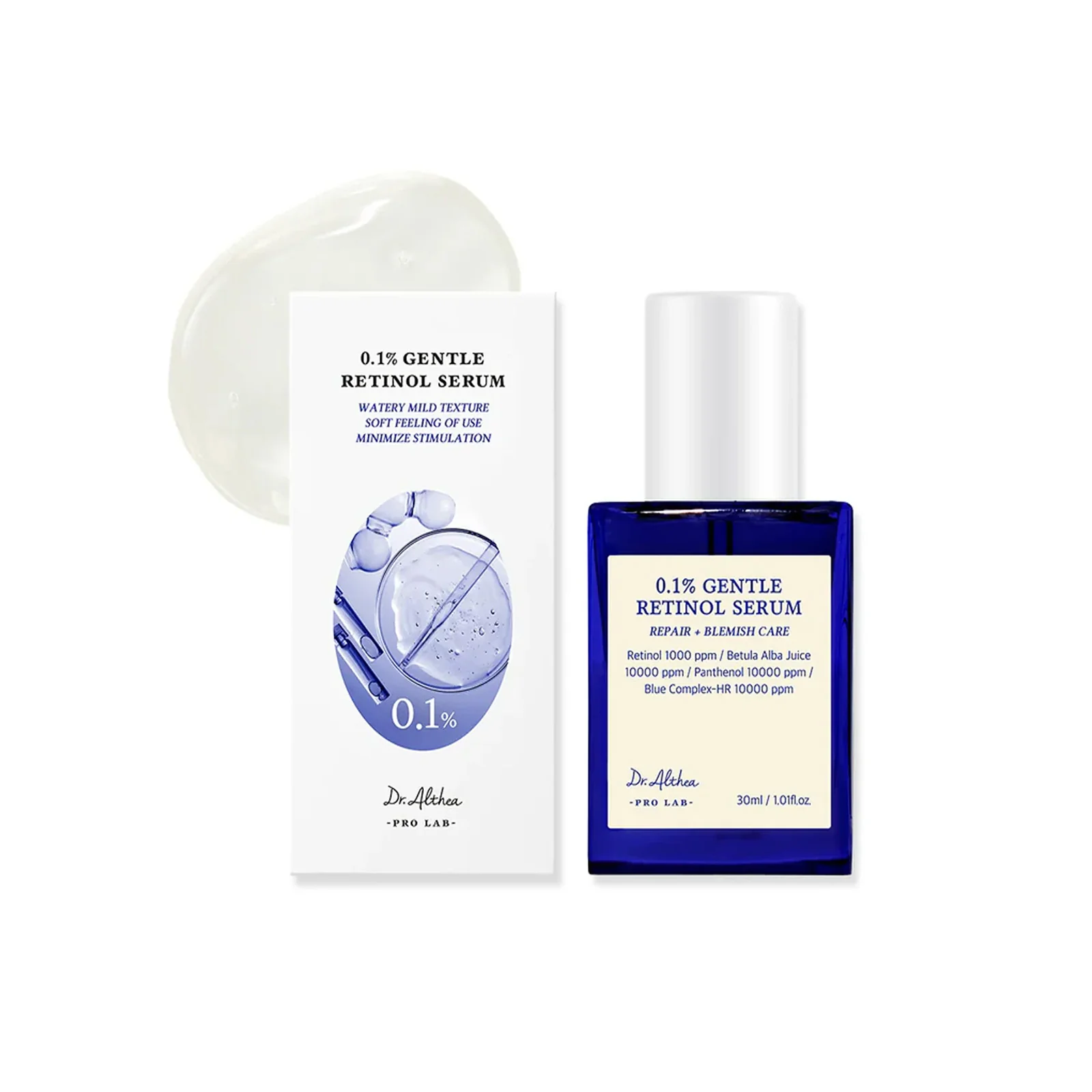 DR. ALTHEA 0.1% Gentle Retinol Serum Retinolové sérum s bakuchiolom a panthenolom 30ml