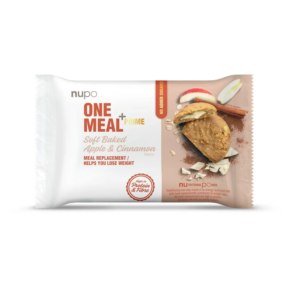 Nupo One Meal + Prime koláčik Jablko Škorica 1×70 g, koláčik