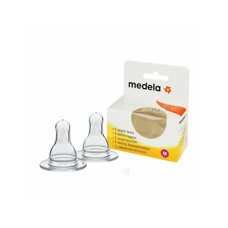MEDELA Náhradné cumlíky na dojčenskú fľašu Medela, veľkosť M, 2ks