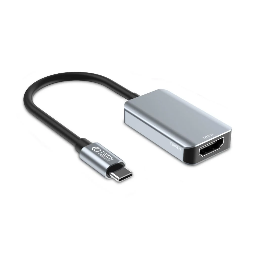 Tech-Protect Ultraboost adaptér USB-C / HDMI 4K, čierny 