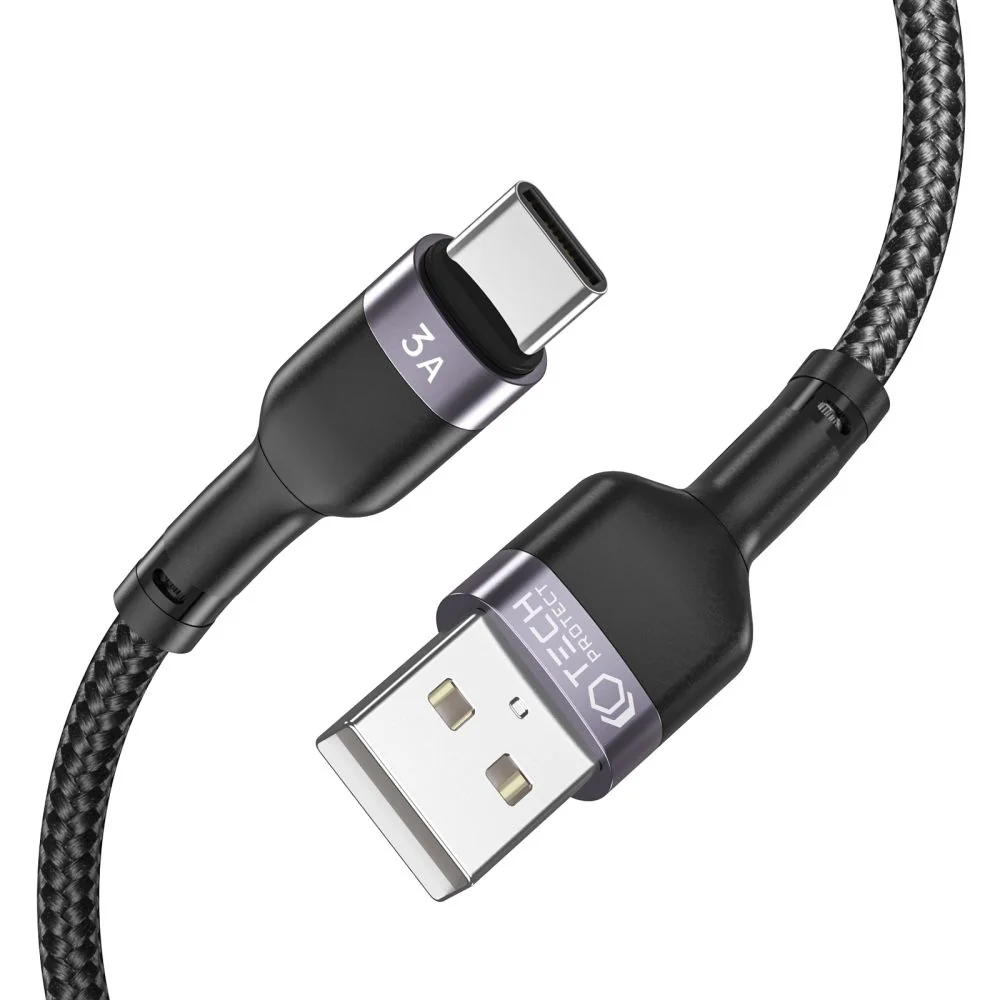Tech-Protect Ultraboost kábel USB / USB-C 3A 1m, čierny 