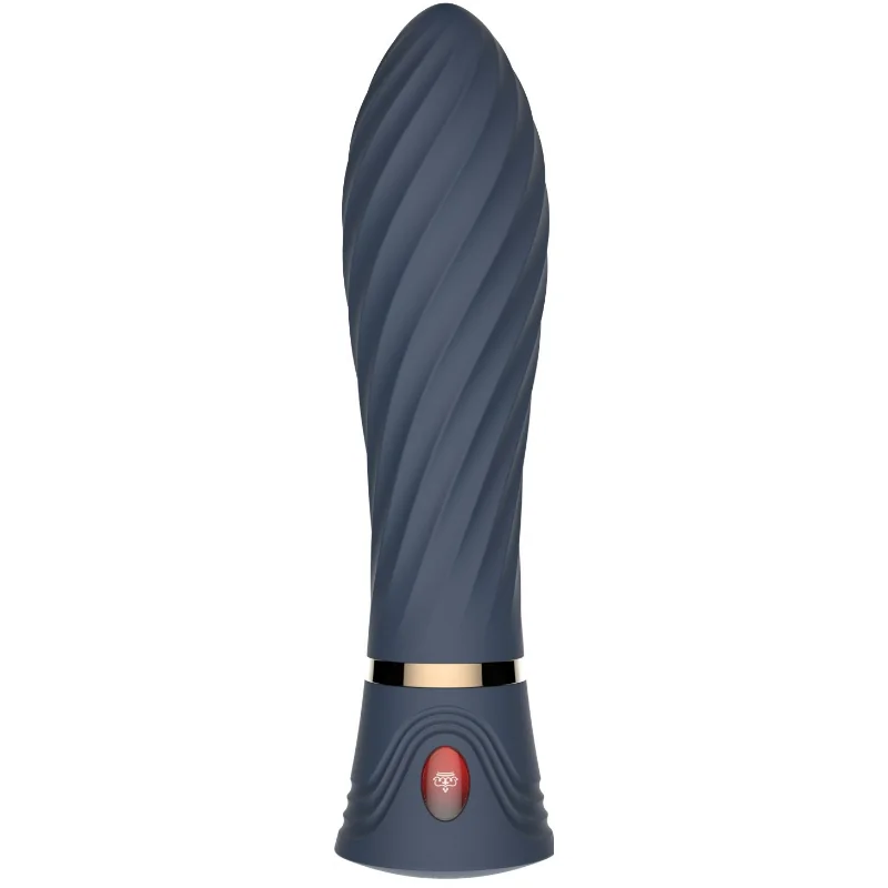 Vibrátor z dvojitého silikónu Blue Velvet (15 cm)