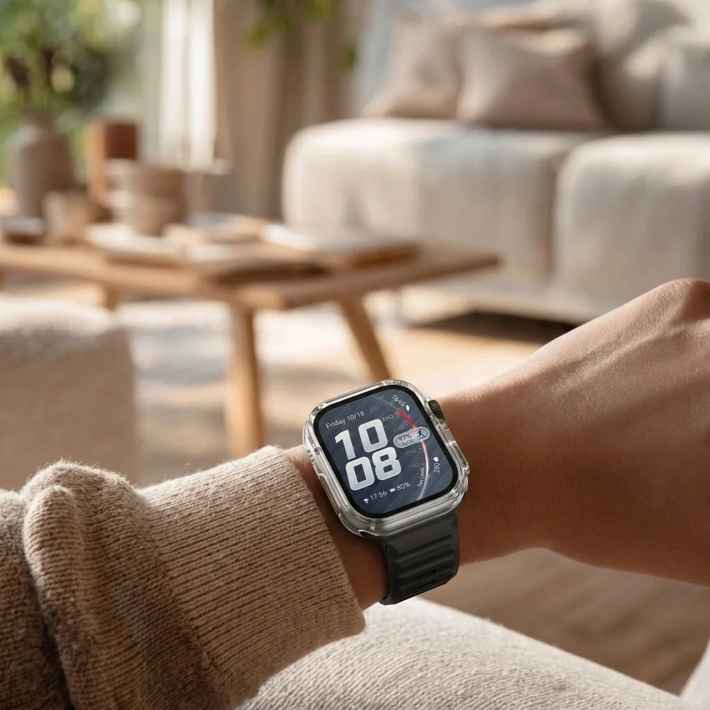 Tech-Protect Defense puzdro so sklom na Huawei Watch Fit 5 Pro, priesvitné