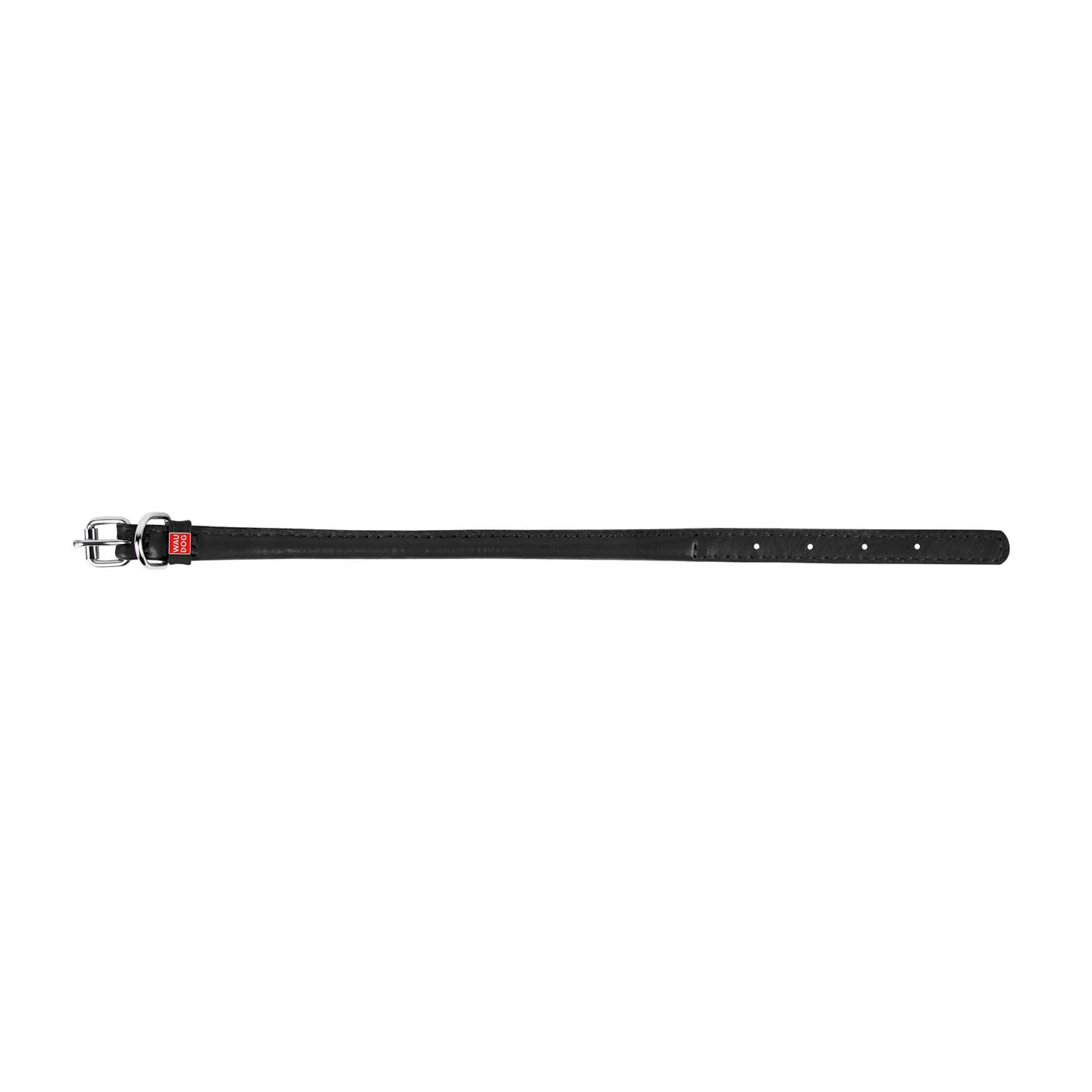 Okrúhly kožený obojok čierny, Obvod krku: 25-33cm, šírka obojku: 6mm