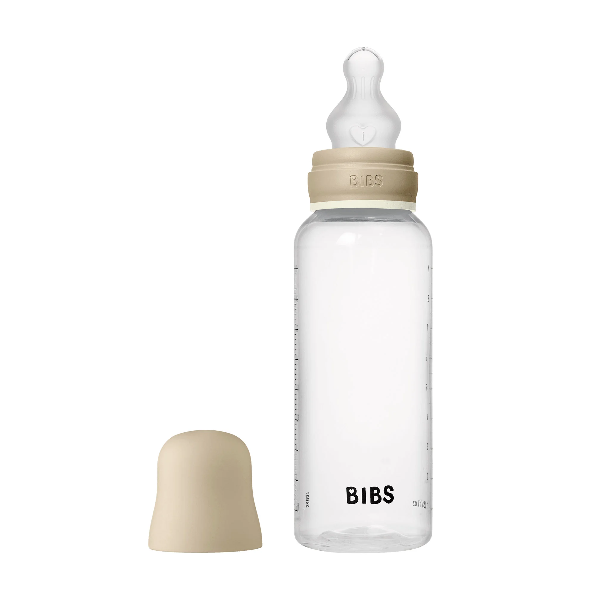 BIBS nočná antikoliková fľaša so silikónovým cumlíkom 270ml Vanilla
