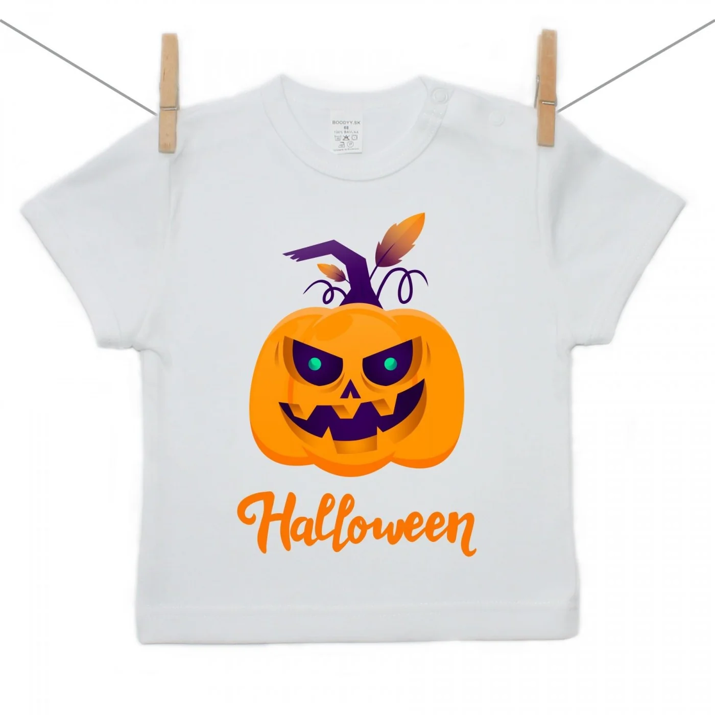 Boodyy Tričko s krátkym rukávom Halloween tekvica Veľkosť: 80