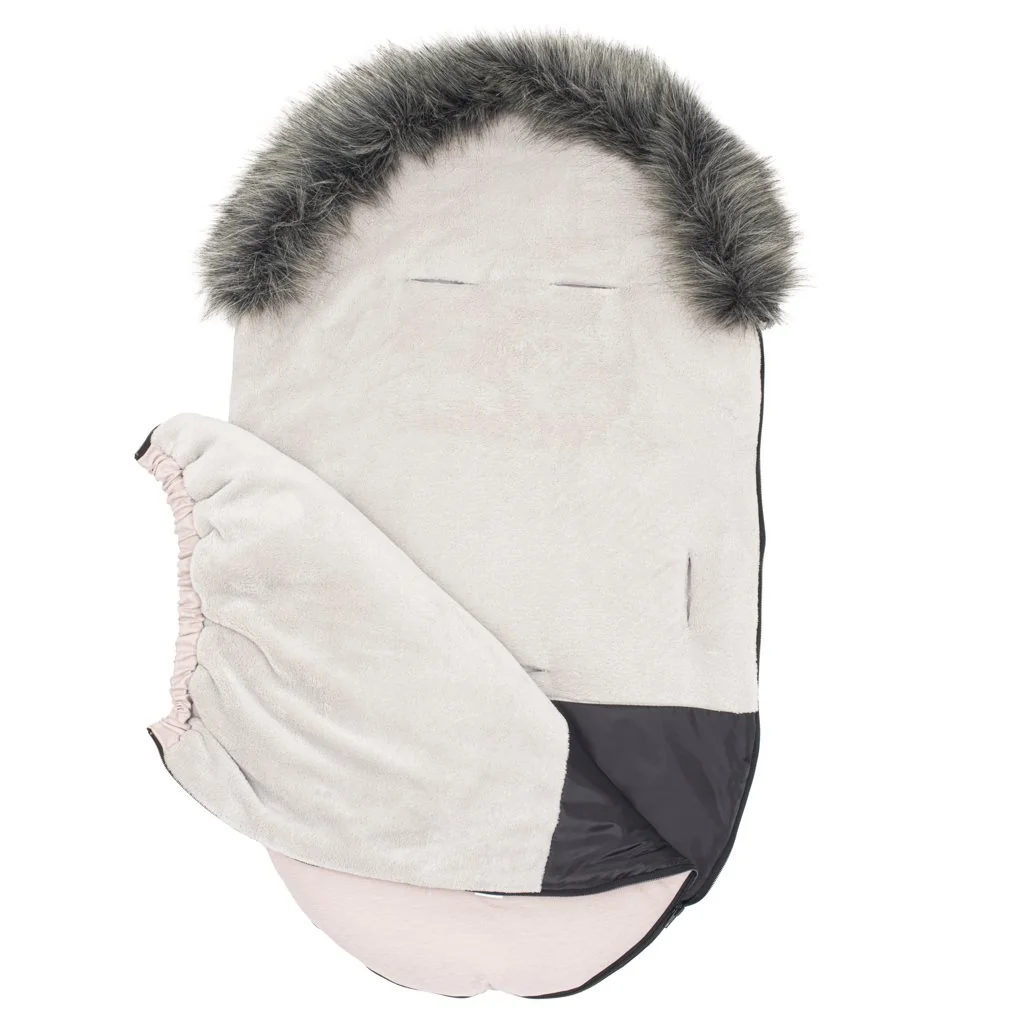 Detsky fusak NEW BABY s kožušinou dusty pink , 20C53966