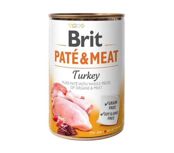 Brit Konzerva Paté & Meat Turkey 400g 1×400 g, konzerva pre psy