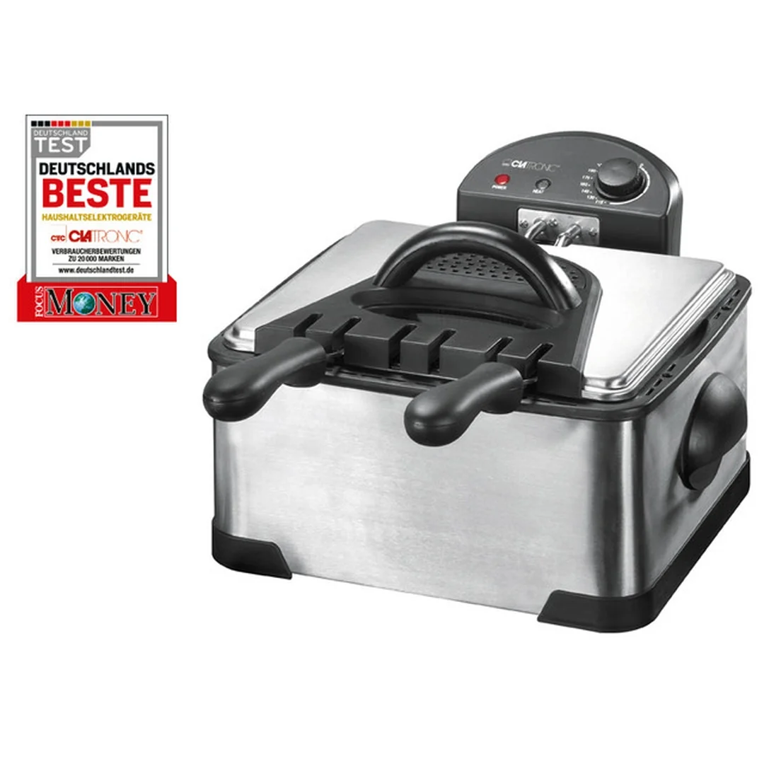 Clatronic FR 3195 dvojitá nerezová fritéza 4 l
