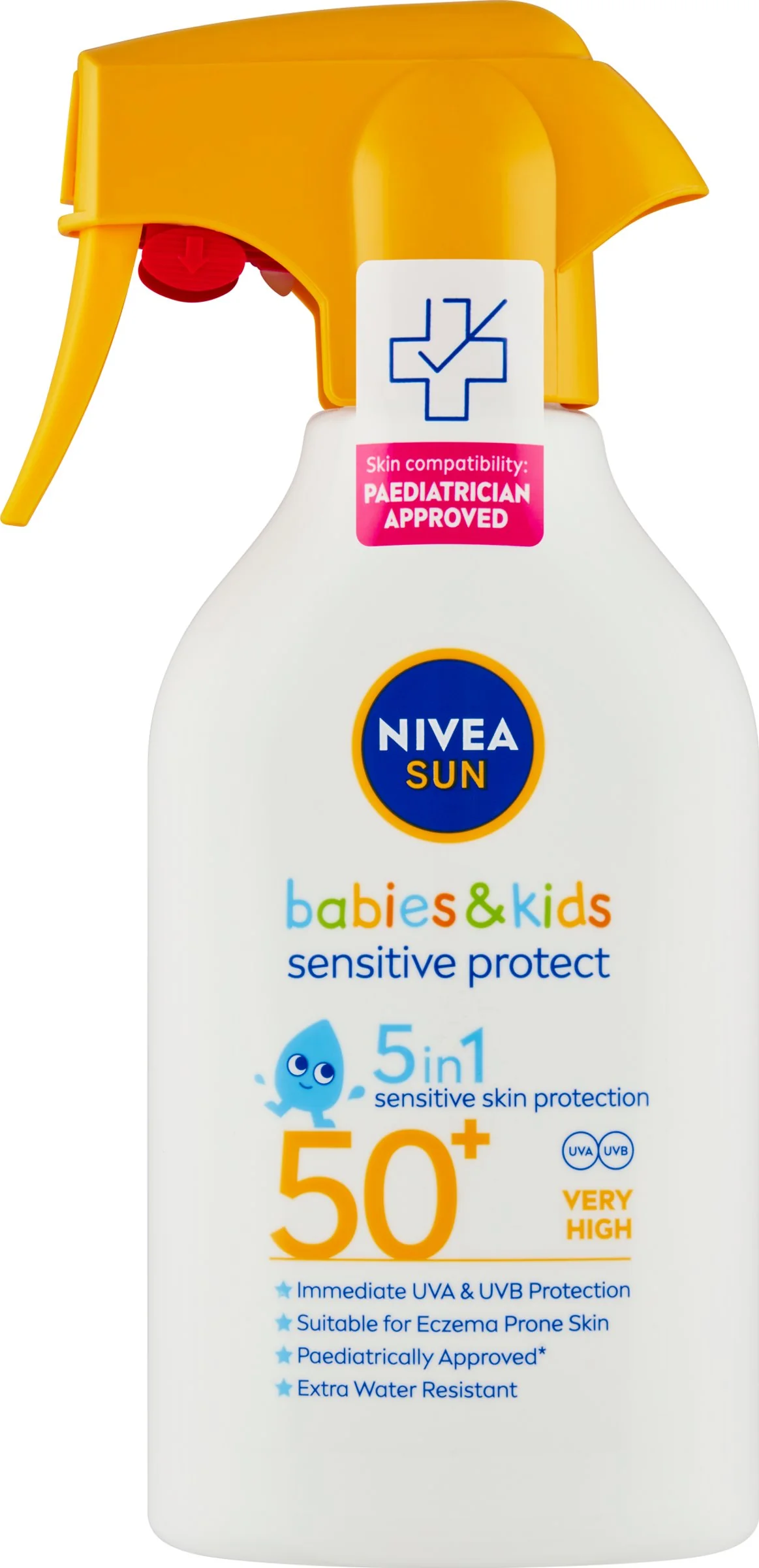 Nivea Detský opaľovací krém v spreji Sensitive SPF 50+ 270 ml