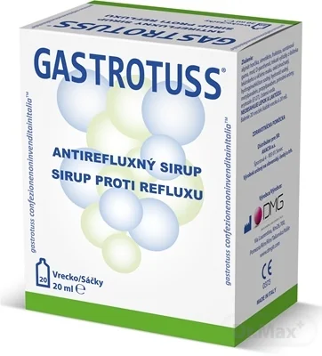 Gastrotuss 20×20 ml, sirup antirefluxný vo vrecúškach