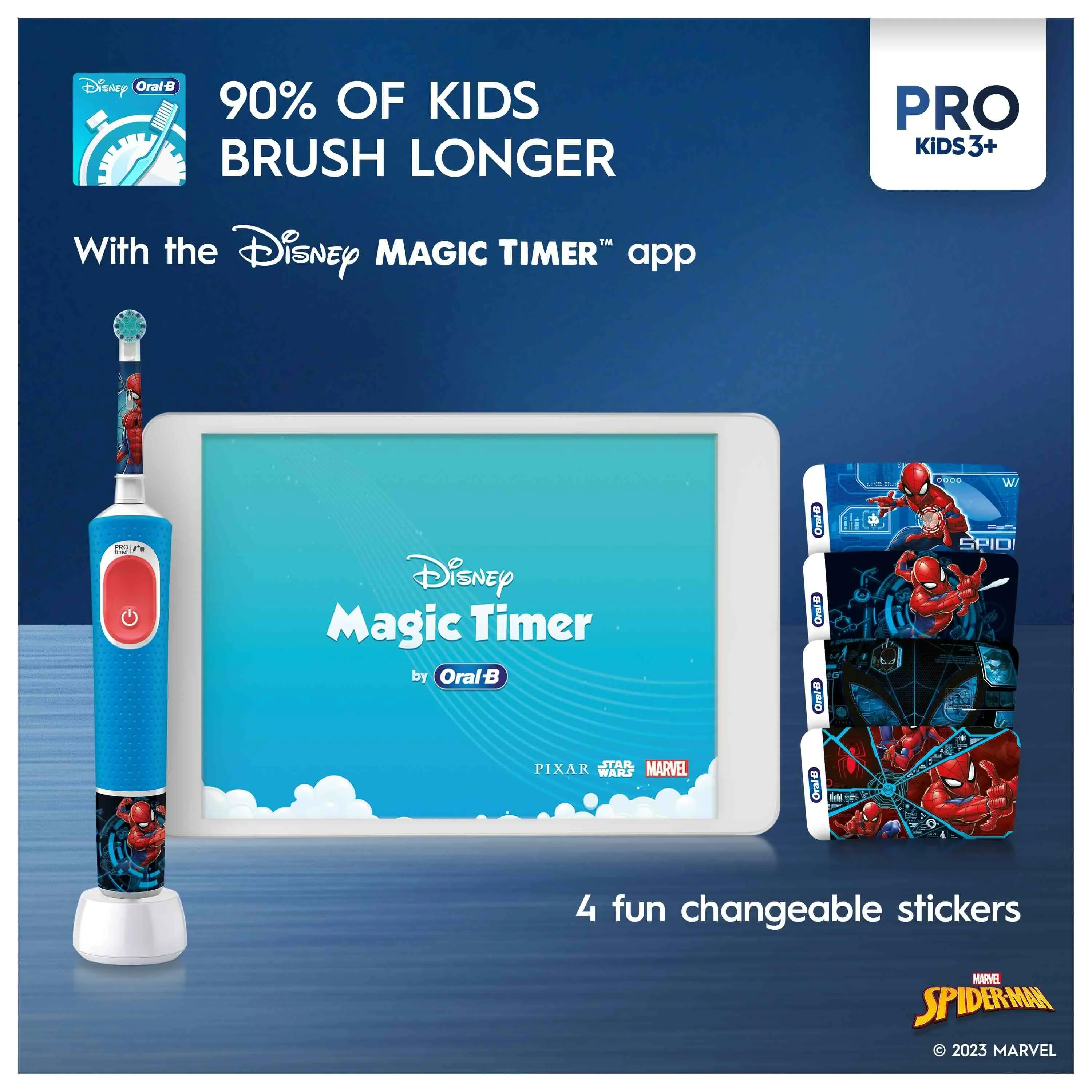 Oral-B EK Pro Kids 3+ Spiderman + Cestovné púzdro 1×1 set, elektrická zubná kefka