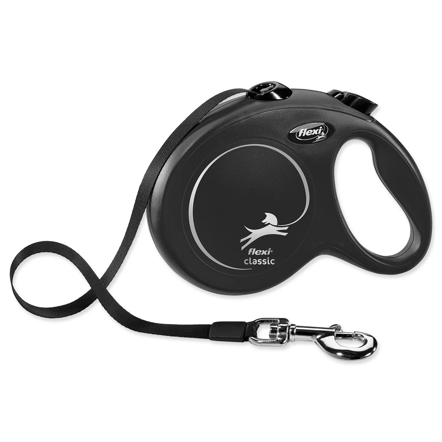 flexi New Classic popruh L 5m čierne do 50kg