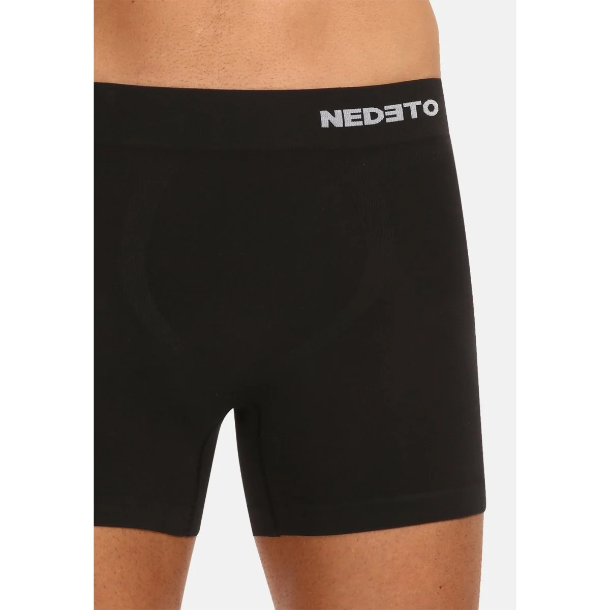 5PACK pánske boxerky bezšvové bambusové čierne (5NDTB001S) XXL