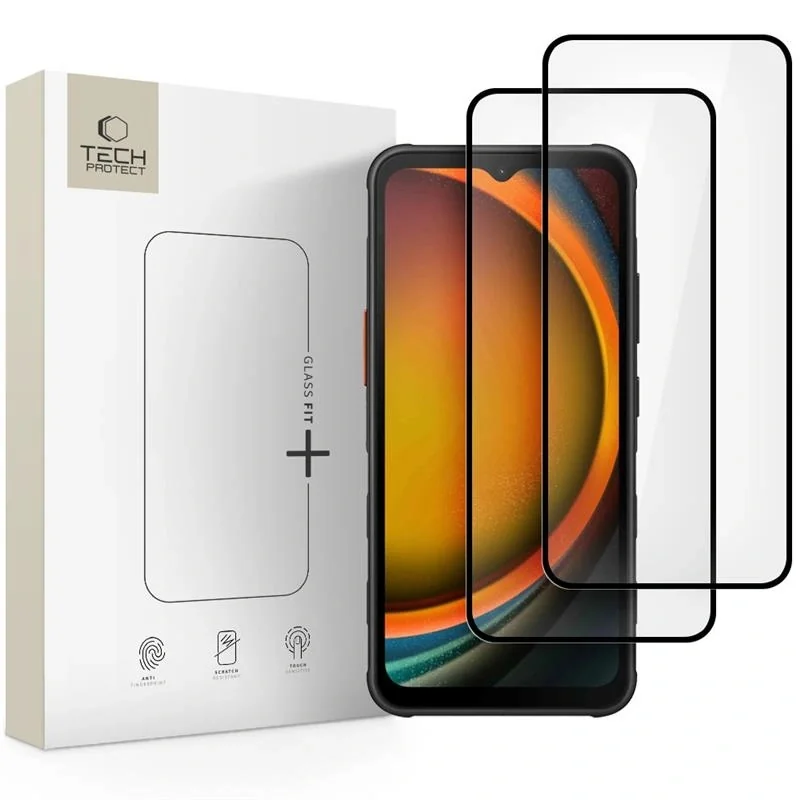 Tech-Protect Glass Fit 2x ochranné sklo na Samsung Galaxy Xcover 7 / 7 Pro, čierne Pro, čierne