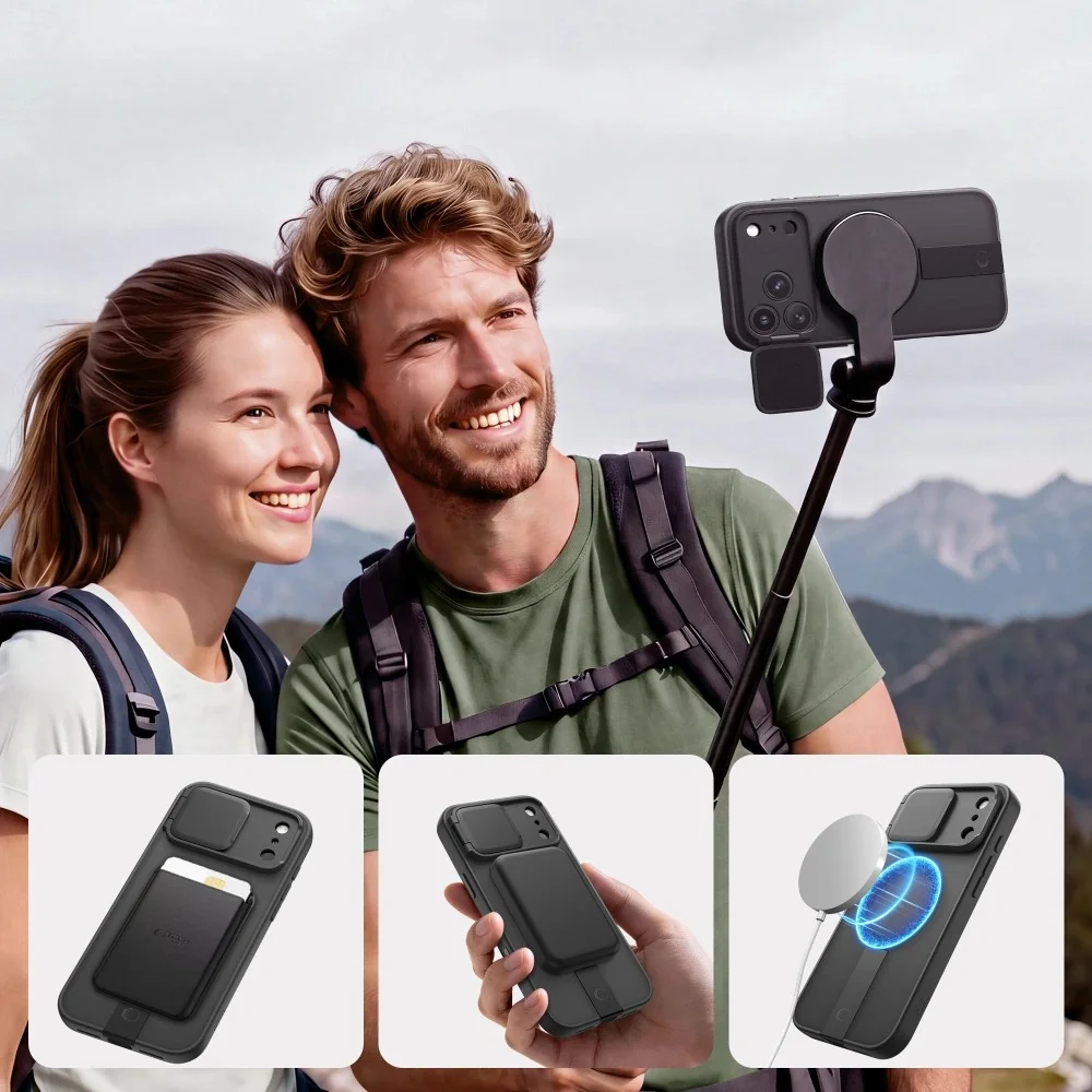 Tech-Protect Kevlar Aura MagSafe kryt na iPhone 17 Pro / 18 Pro, čierny