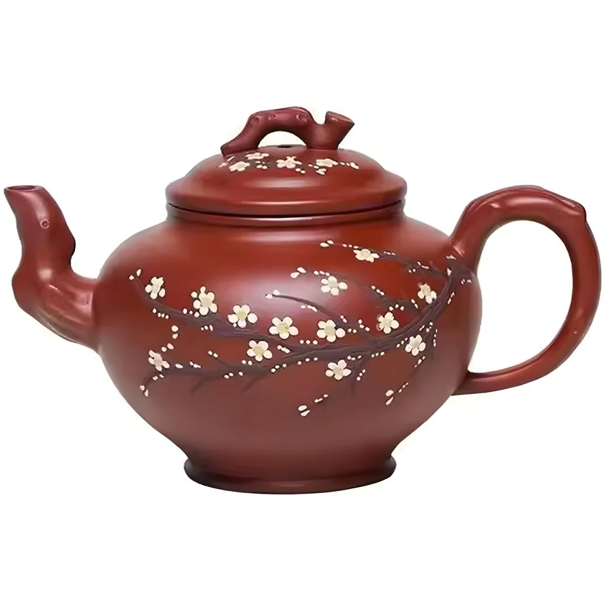 Čajník Sakura Hnedá/Červená ručne maľovaný, 220ml