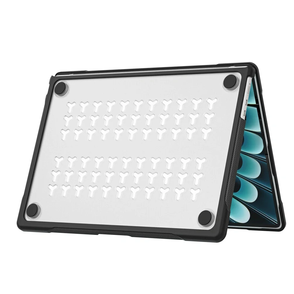 Tech-Protect Velar puzdro na MacBook Air 13'' M2-M5 2023-2026, čierne / priesvitné