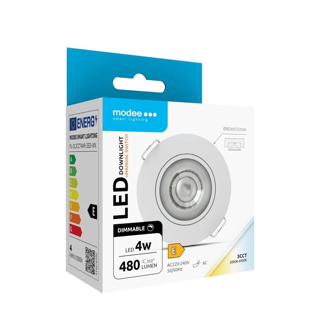 Modee LED bodové svetlo podhľadové 4W biele 480 lumenov