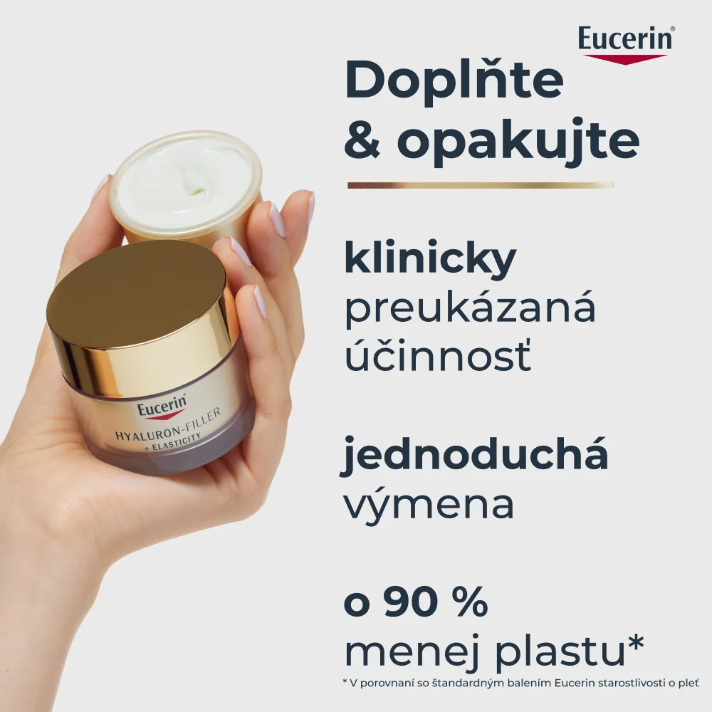 Eucerin HYALURON-FILLER + ELASTICITY Nočný krém 1×50 ml, vyplnenie vrások
