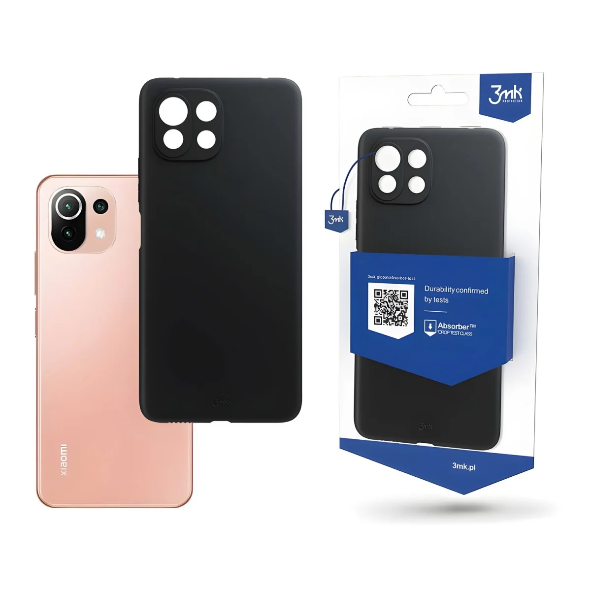 Matné puzdro pre Xiaomi Mi 11 Lite 5G/Mi 11 Lite 4G 1 x 3mk Matt Case, čier