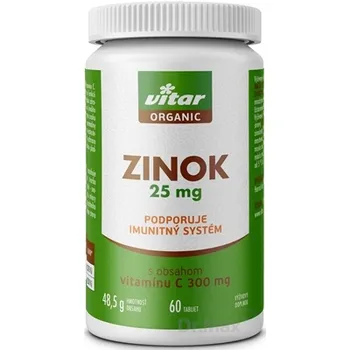 VITAR ORGANIC Zinok 25 mg 1×60 tbl, s obsahom vitamínu C