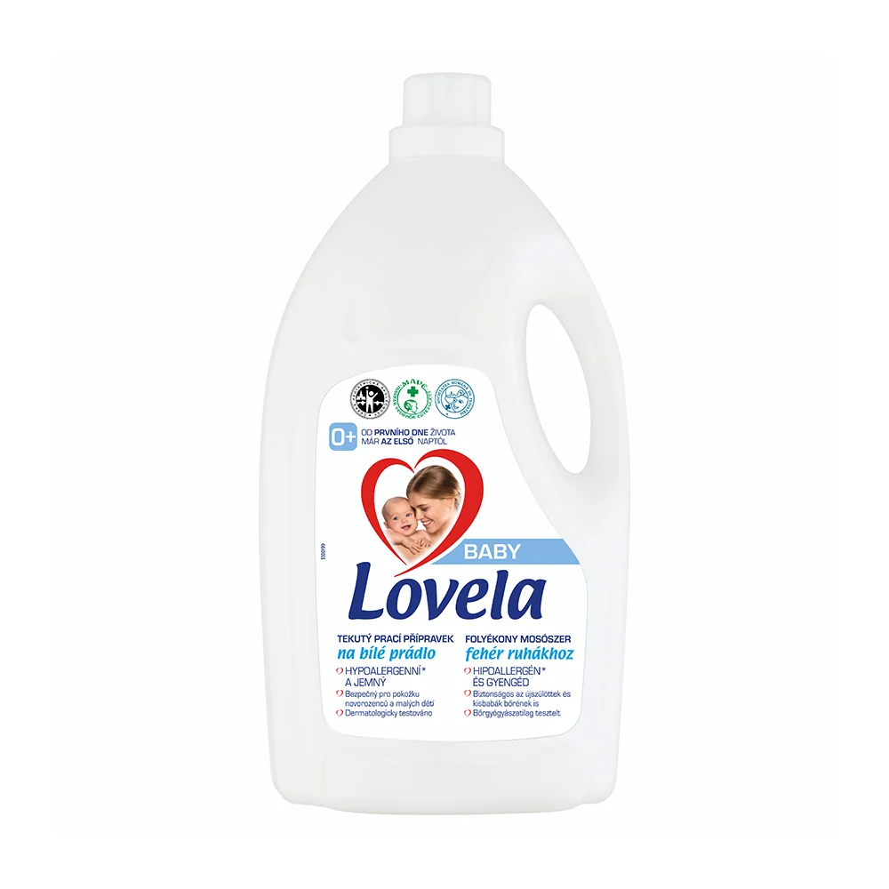 Lovela Baby tekutý prací prípravok na biele prádlo / 50 pracích dávok 4500 ml