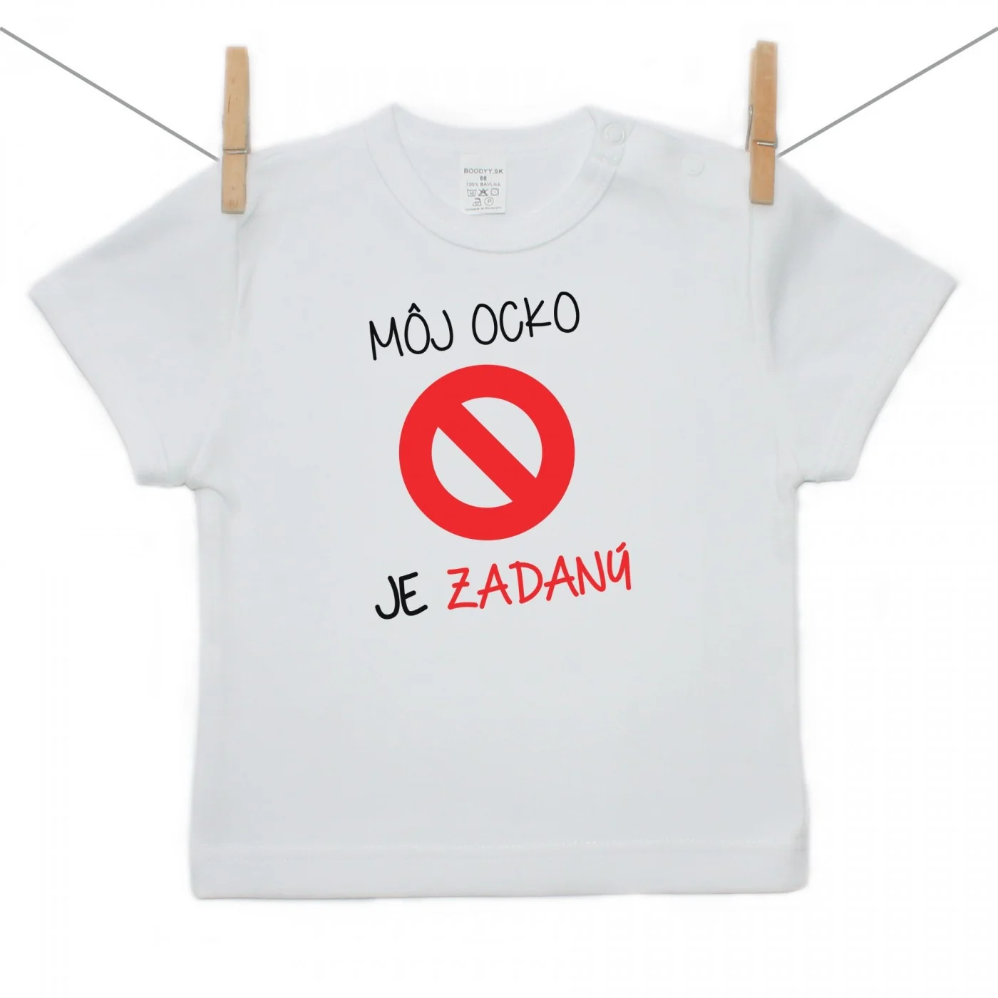 Boodyy Tričko s krátkym rukávom Môj ocko je zadaný Veľkosť: 116