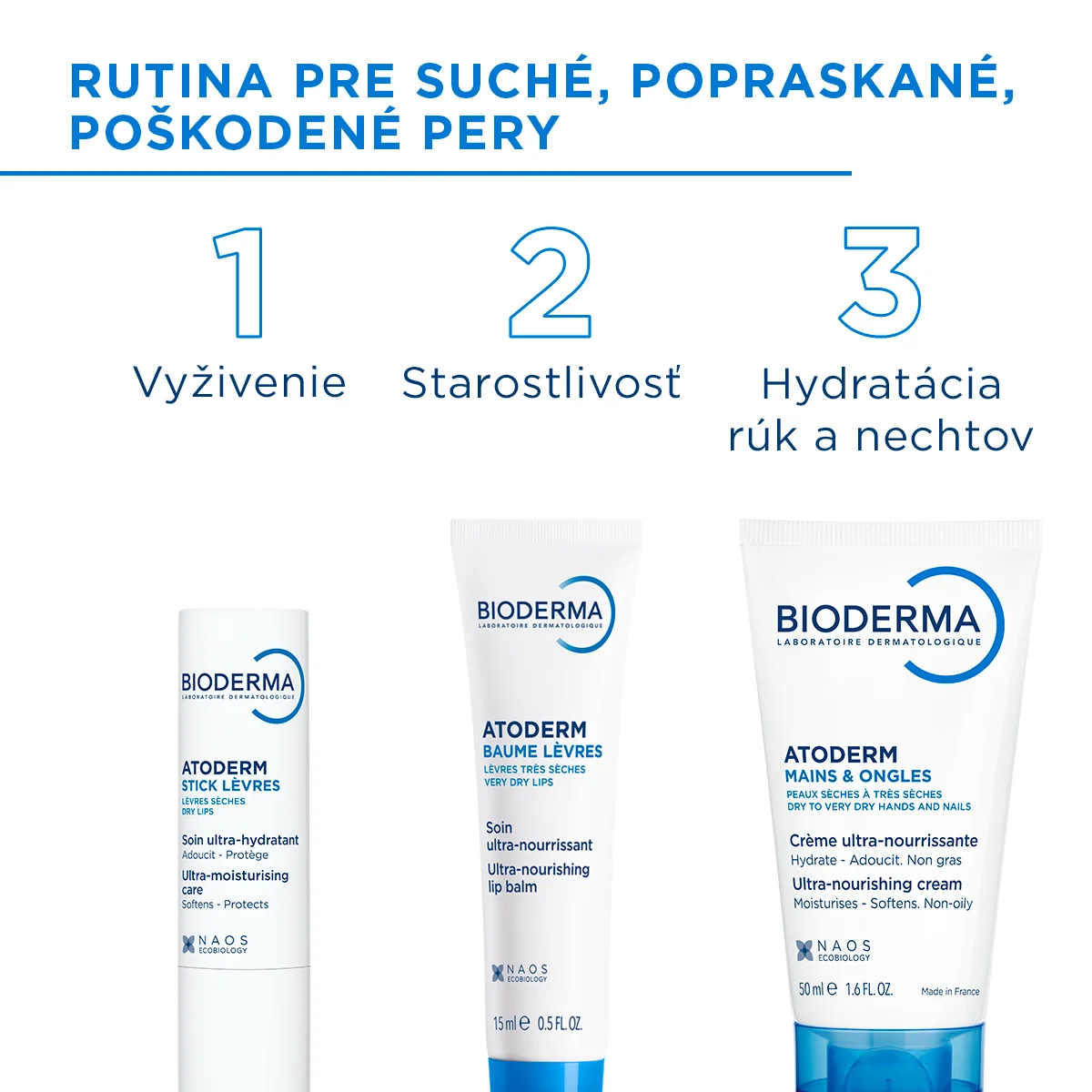 BIODERMA Atoderm Balzám na pery 15 ml