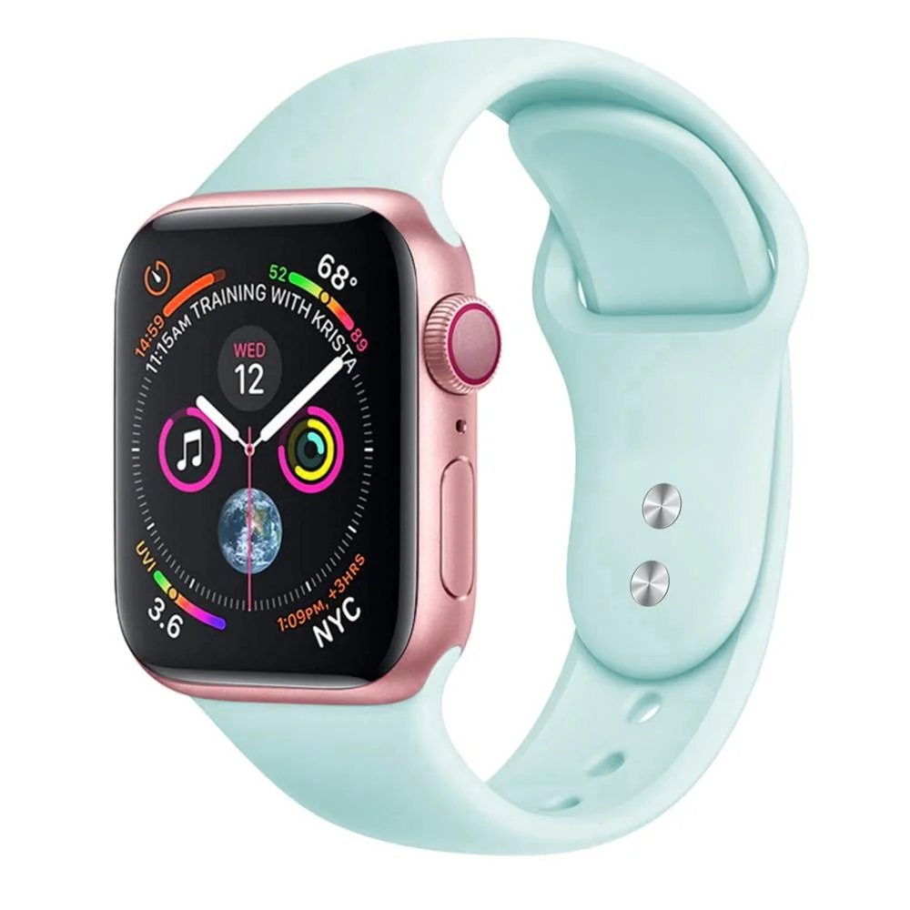 BStrap Soft Silicone remienok na Apple Watch 42/44/45mm Gemstone Green